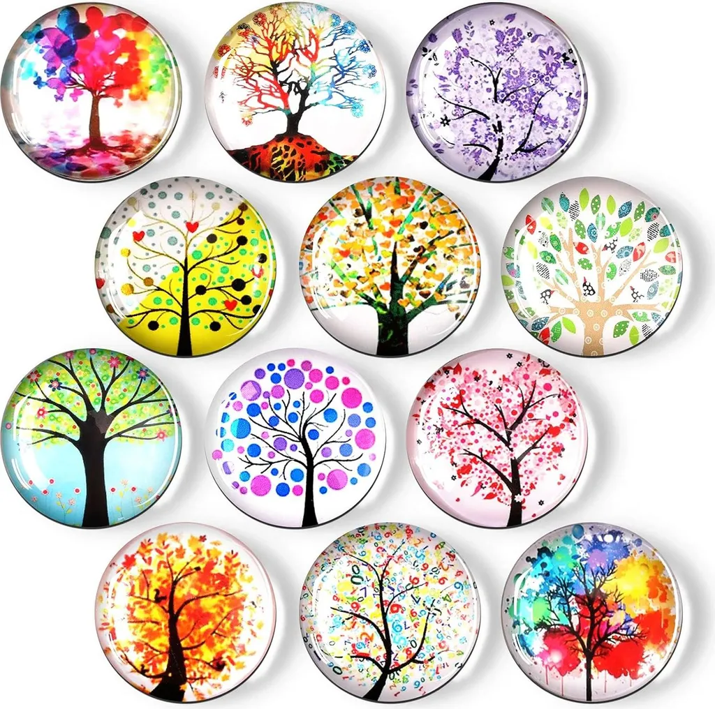 Aimants pour tableau et frigo Arbre de Vie - Décoration zen 12 pièces