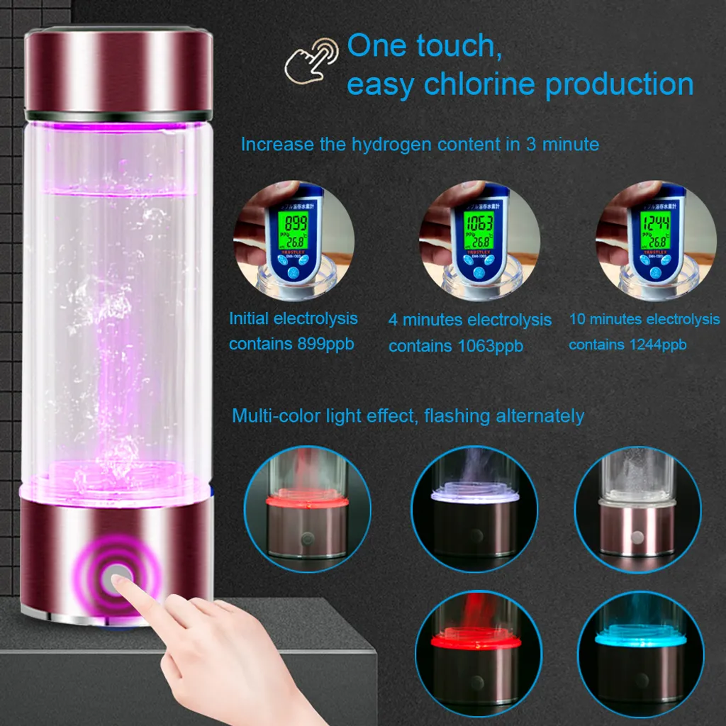 Machine à eau hydrogène portable pour voyage et sport santé active - 7