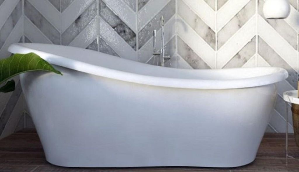 Casa Padrino Luxus Jugendstil Badewanne Weiß 170 x 80 x H. 70,5 cm - Freistehende Retro Antik Badewanne - Badezimmer Möbel