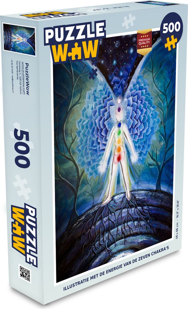 MuchoWow Puzzle 500 Teile Illustration mit der Energie der sieben Chakren - Denken - Spiel - Toy