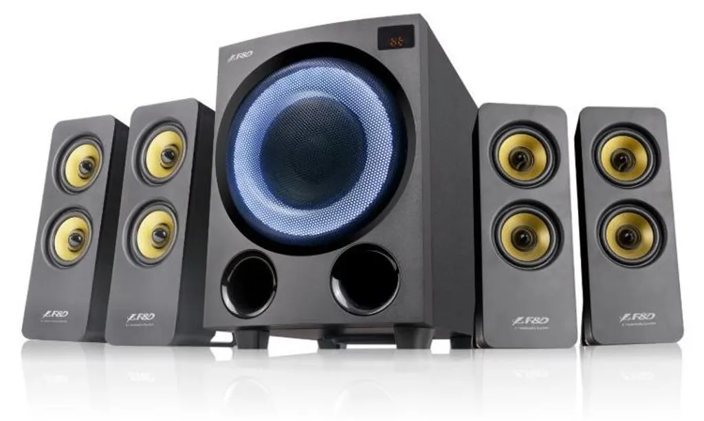 Système Home Cinéma 4.1 F&D F7700X 80W Entrée Optique et Radio FM