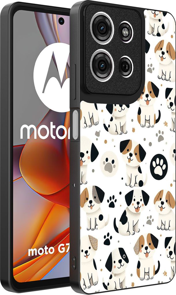 Smartphonica Phone Case Fit für Motorola Moto G75 mit Hund Druck - TPU zurück Abdeckung Fall Hund Design