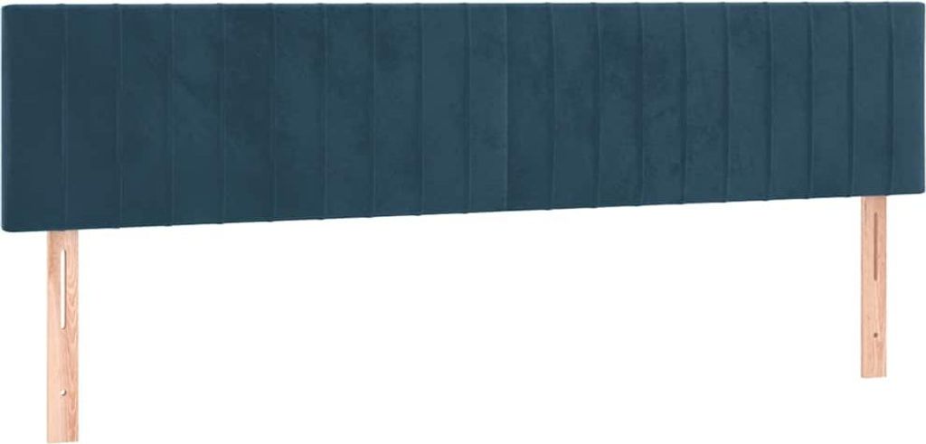 vidaXL Kopfteile Dunkelblau 160x5x78/88 cm Samt