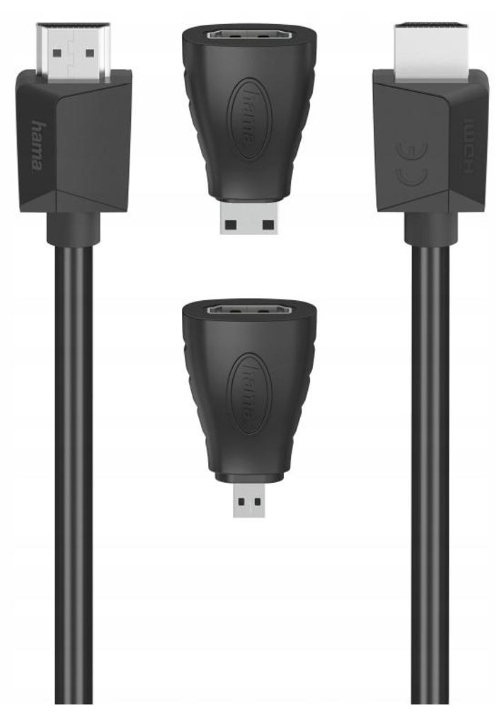 Cavo HDMI Hama 1,5 m con 2 adattatori - Nero KP36396 Immagine del prodotto 