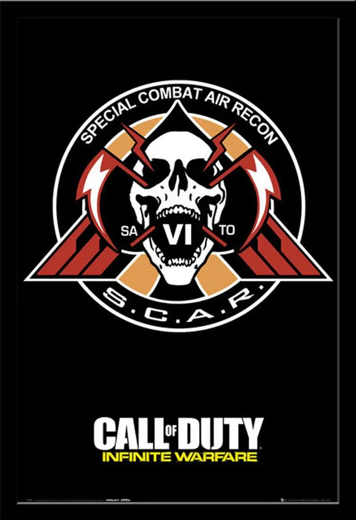 Poster COD Infinite Warfare Scar, Cadre MDF Prêt à Poser - Shinsuke