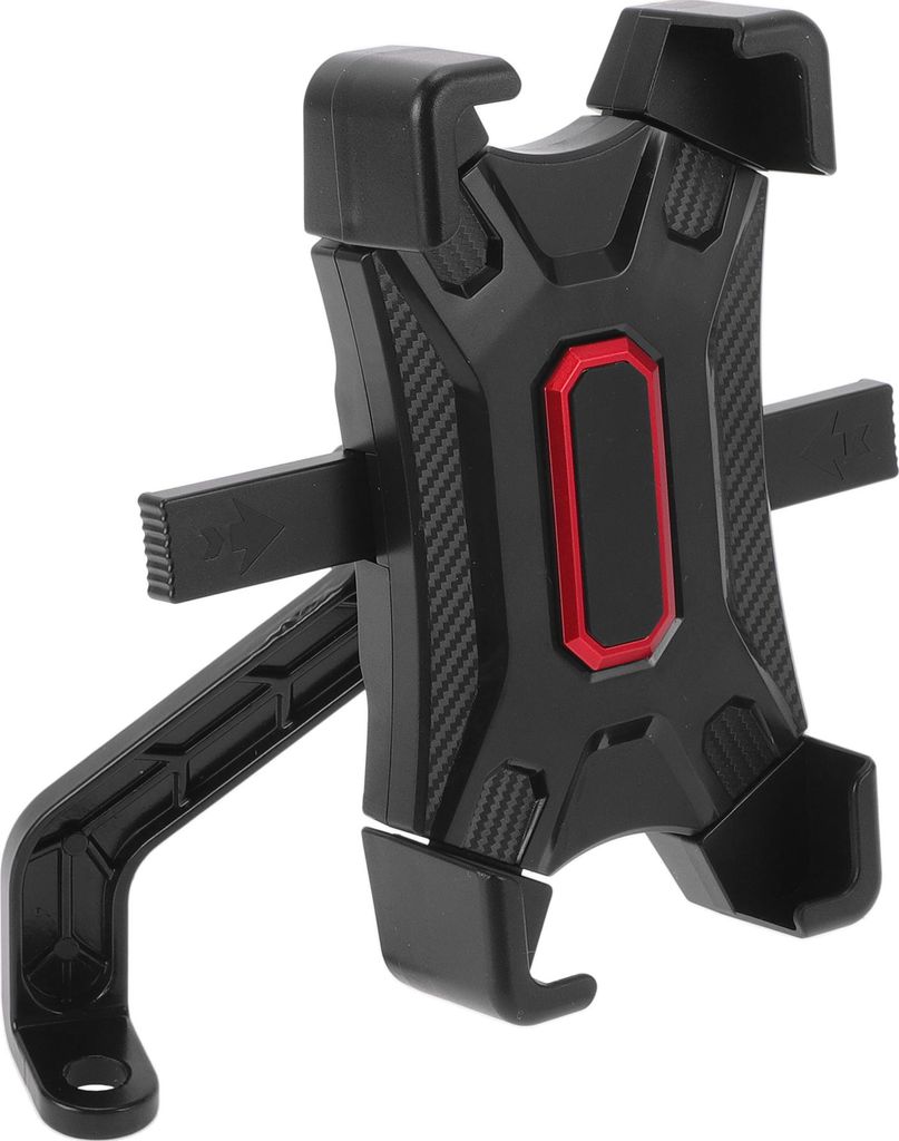 Fahrrad-Handyhalterung, Handyhalterung für Motorrad Rollerspiegel, Smartphone-Halterung für 3.5-7.1 Zoll Smartphones, Rot