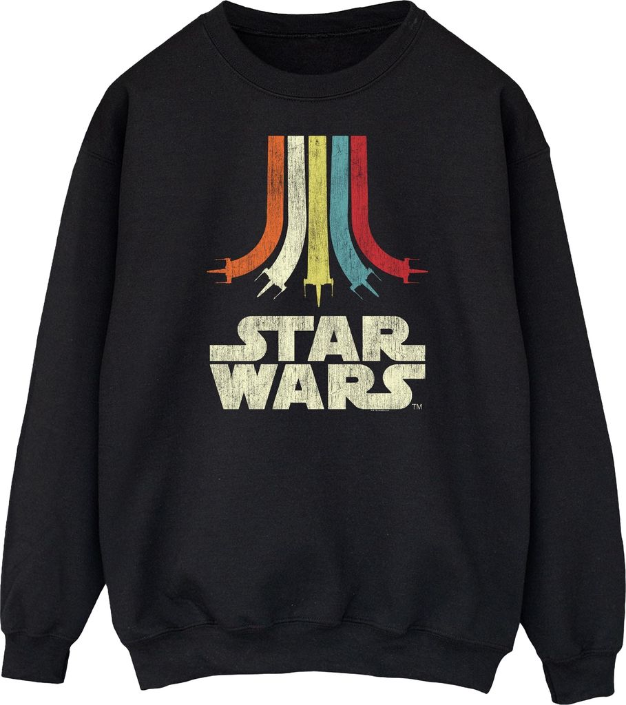 Star Wars - "Retro" Sweatshirt für Damen BI1862 (XXL) (Schwarz)