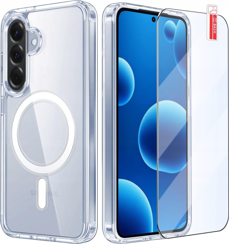 Etui für Samsung A56 5G VERSTÄRKT für MAGSAFE ANTI SHOCK CLEAR Glas