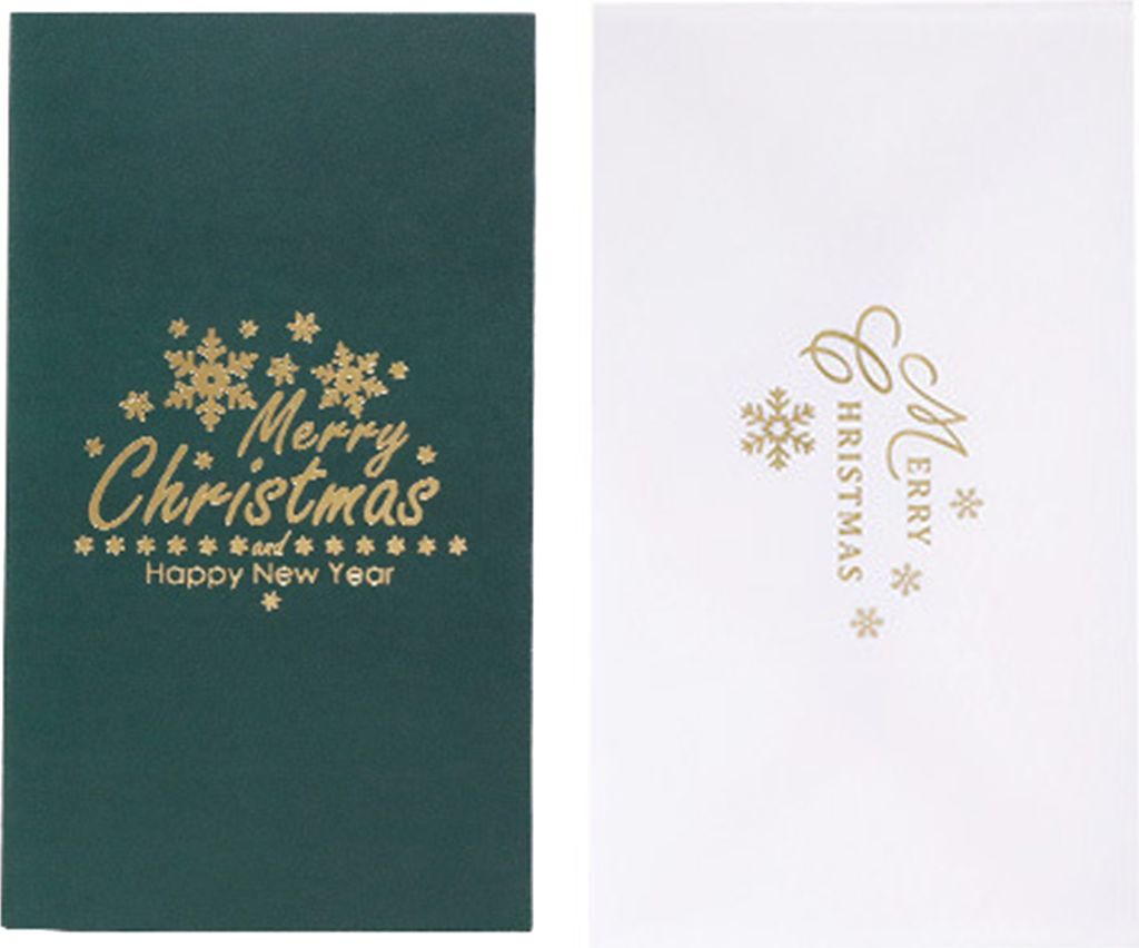 Begrüßungskarte Weihnachtsbaummuster Mehrzweckpapier Segen Message Message Card Party Supplies-Grün