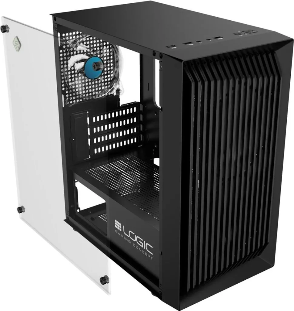 Logic Atos ARGB Boîtier PC Micro-ATX Mini Tour USB 3.0 Châssis Noir - 16