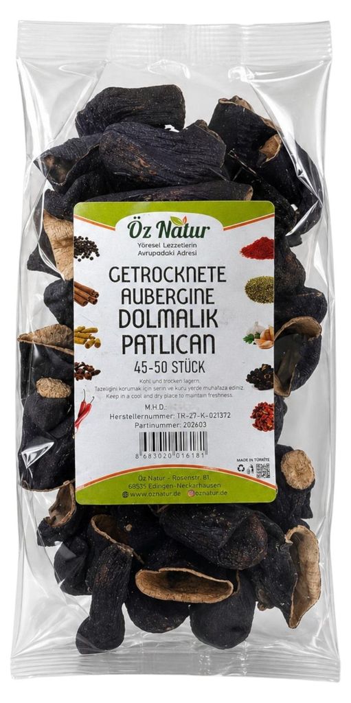 Öz Natur | Getrocknete Auberginen 40 Stück Produktbild 
