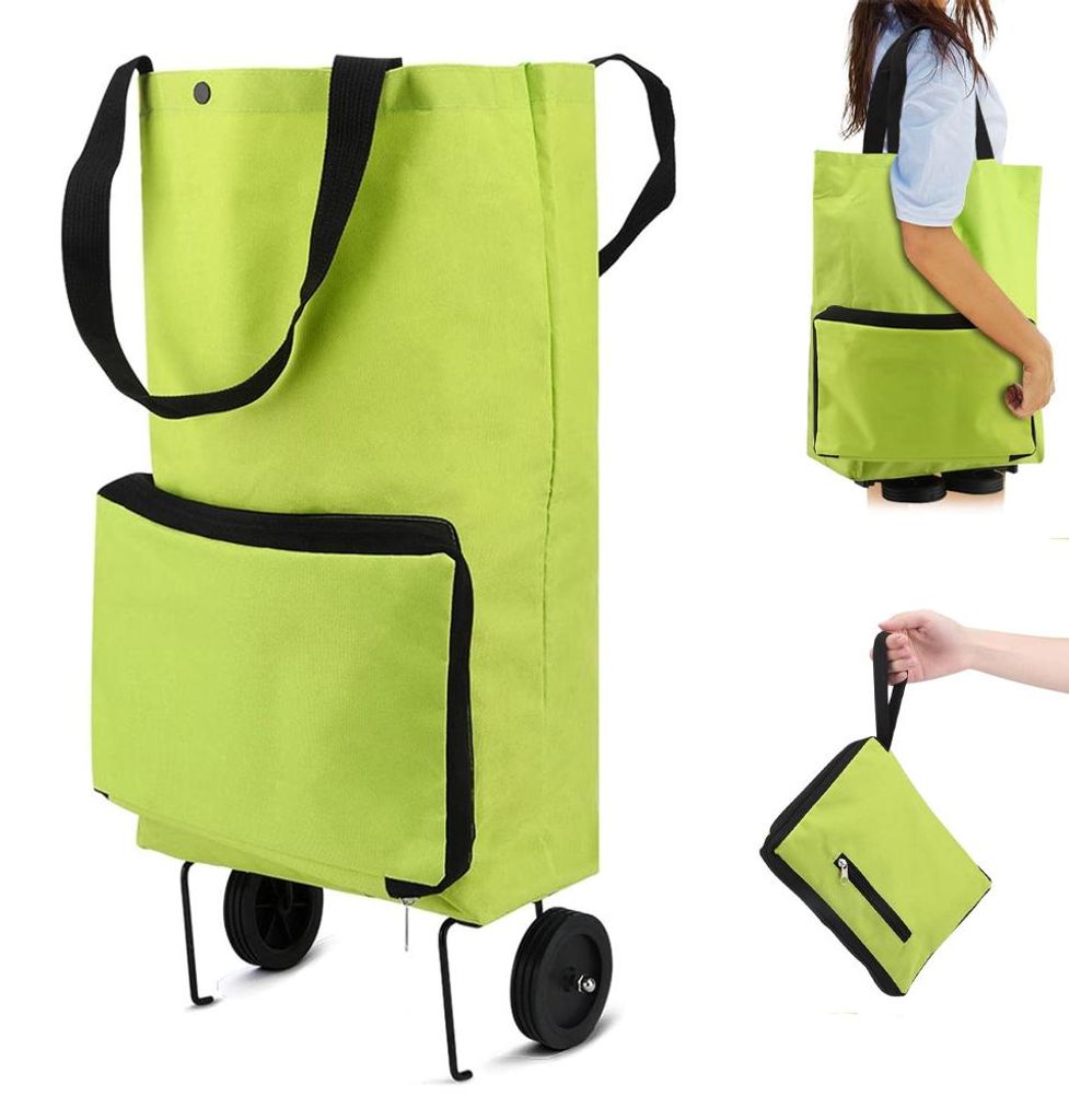 Faltbarer Einkaufswagen – 3-in-1 Einkaufstrolley – Produktbild 