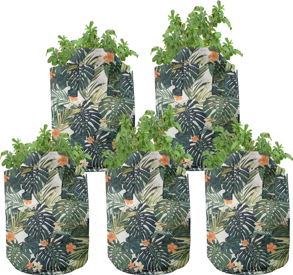 Pots de culture pour tomates et arbustes 7 gallons design exotique