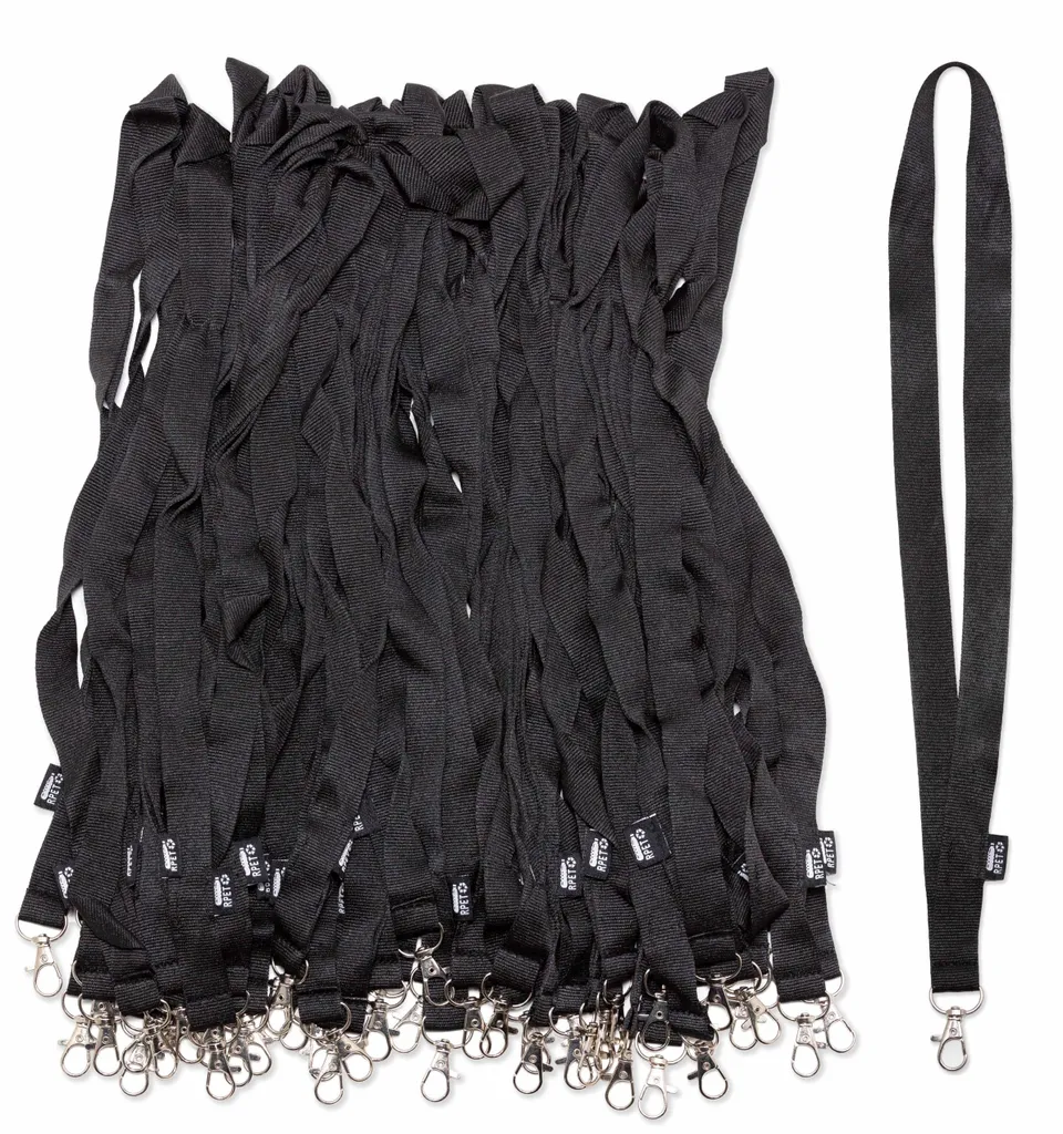 Porte-badge écologique noir taille M en plastique recyclé résistant x50