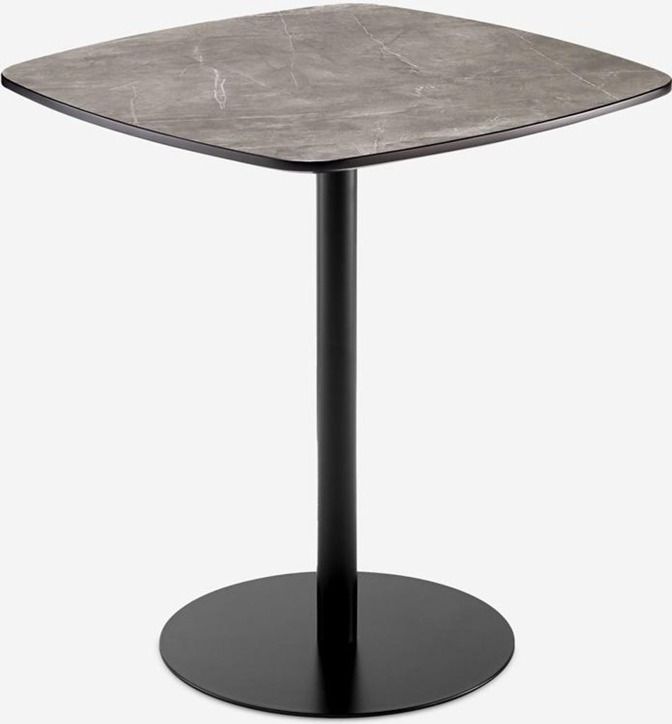 Esstisch 70x70cm für Restaurant Küche schwarz Marmoreffekt Produktbild 