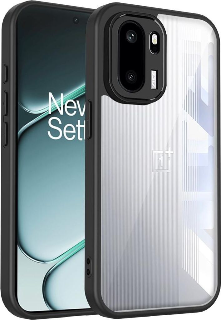 OnePlus 15R Hülle - Coverup Transparentes Back Cover mit Kameraschutz - Schwarz