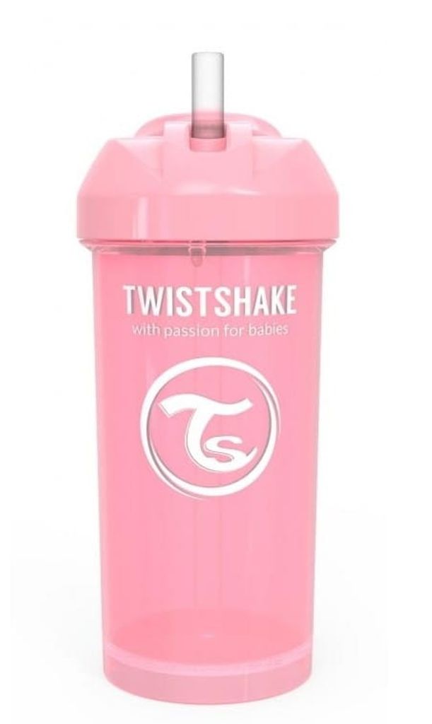 Twistshake pohár so slamkou ružový 360 ml Obrázok produktu 