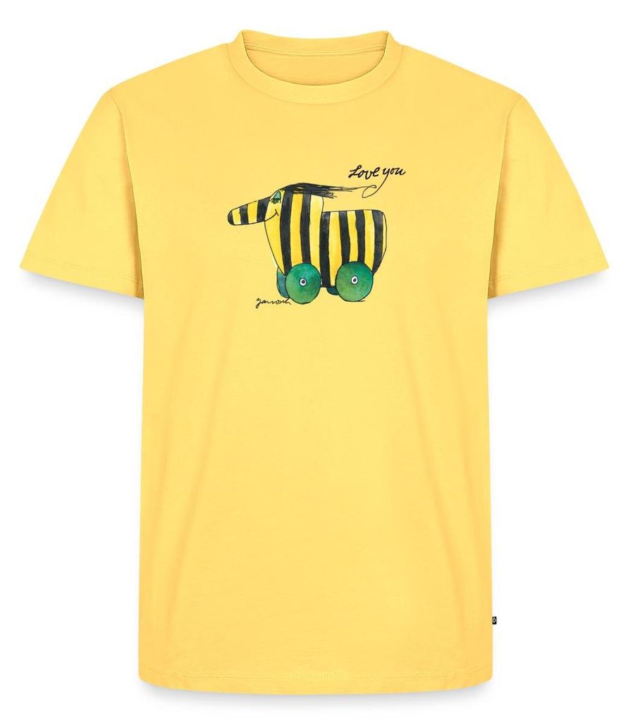 Spreadshirt Janosch Tigerente Love You Männer Premium T-Shirt, 4XL, Pastellgelb