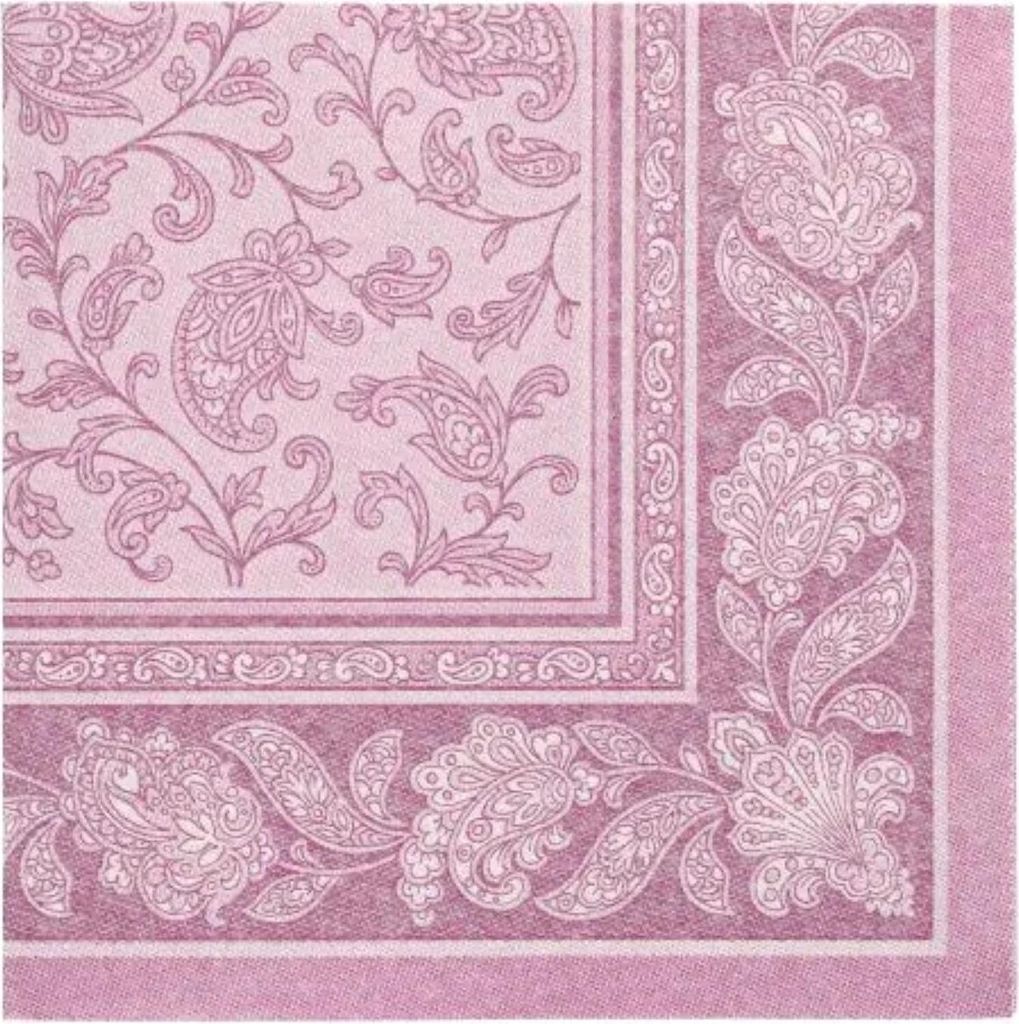 250 Servietten "ROYAL Collection" 1/4-Falz 40 cm x 40 cm lila "Ornaments"