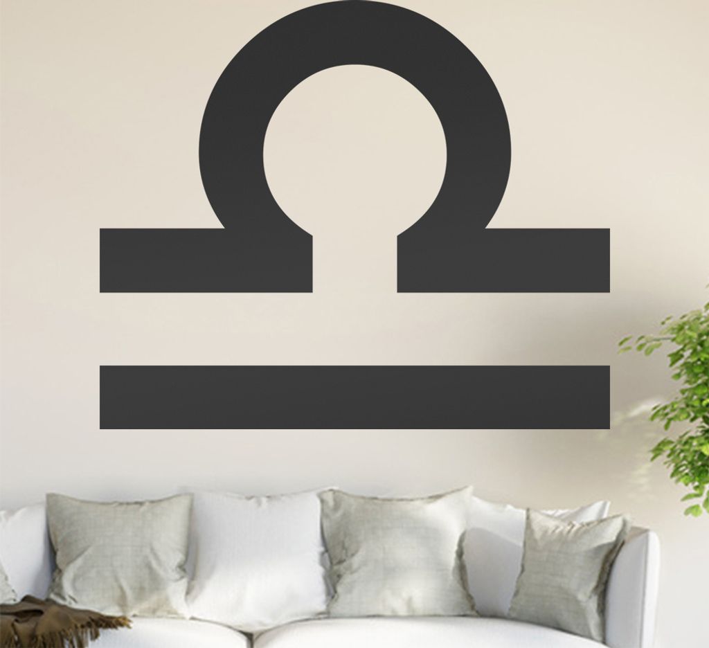 Sternzeichen: Waage Wandtattoo in 6 Größen - Wandaufkleber Wall Sticker - Dekoration, Küche, Wohnzimmer, Schlafzimmer, Badezimmer