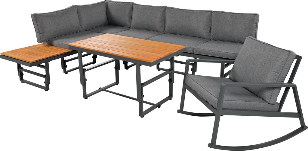 Flieks Gartenmöbel Set 7 personen, Verstellbar Gartensofa Produktbild 12