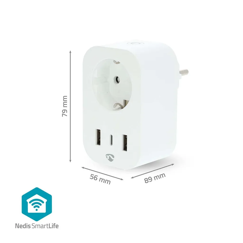 Bloc multiprise connecté Wi-Fi SmartLife avec USB-C et mesure d'énergie