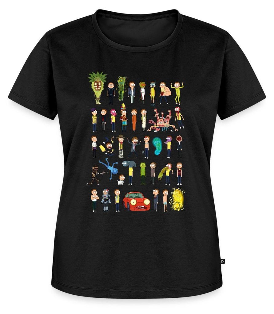 Spreadshirt Rick and Morty Versionen von Morty Frauen Premium T-Shirt, 3XL, Schwarz