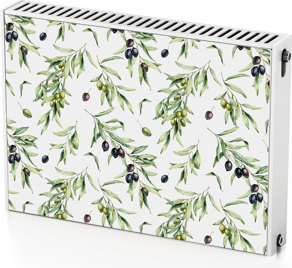 Fruchtblätter – Magnetische Heizkörperabdeckung – 80x60 cm – Magnet Heizkörperabdeckung – 3D Würfel – Heizkörperverkleidung – Magn...