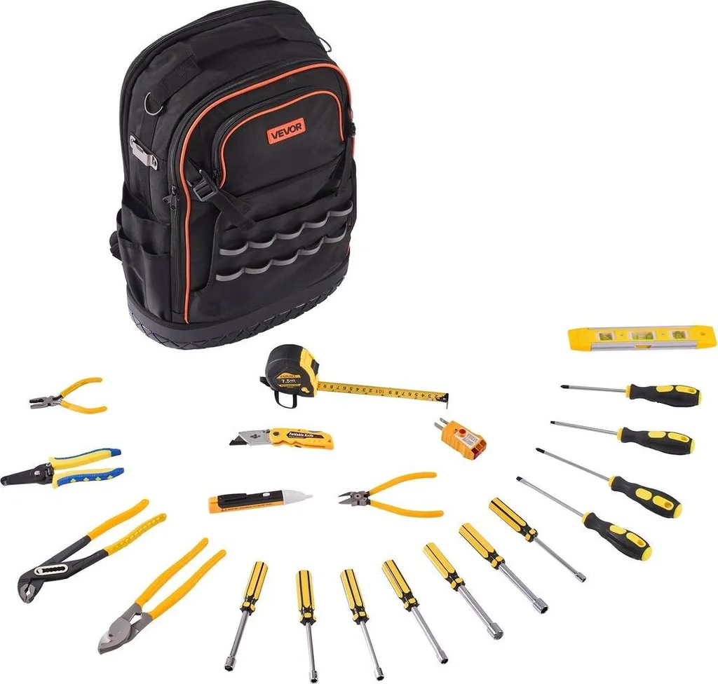 Sac à dos à outils de chantier avec 65 poches renforcées série XT