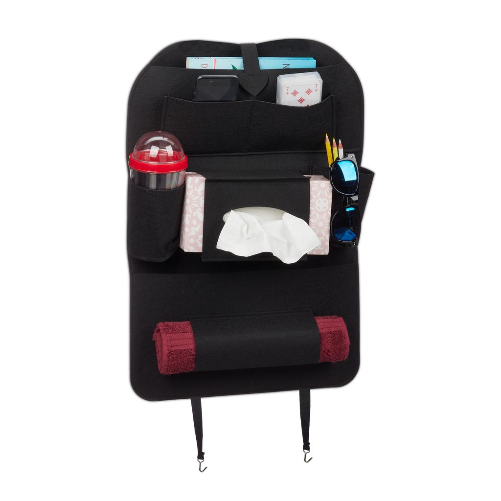 relaxdays 2 x Rücksitz Organizer aus Filz