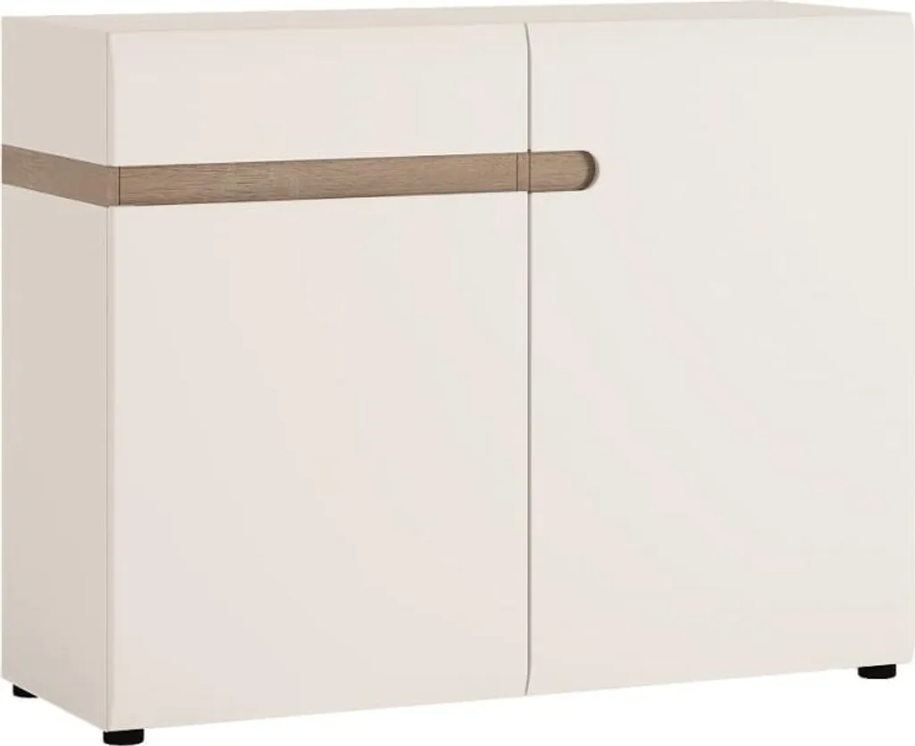Commode Linate blanche au design moderne avec 3 tiroirs pour la chambre
