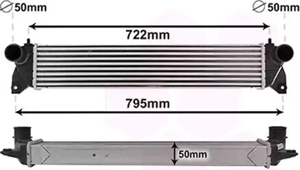 Intercooler VAN WEZEL 52004701 pour FIAT Sedici FY Turbo Diesel