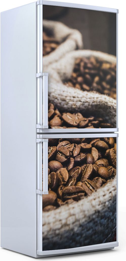 Kühlschrankdekoration 70x180 cm Aufkleber auf dem Kühlschrank - Kaffee Coffee Bohnen