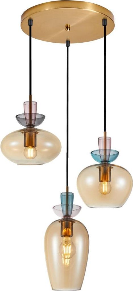 Italux Fanda 3 Pendelleuchte Gold E27, 40W, IP20