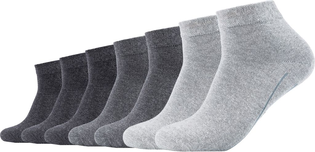 Camano Uni Socken - Quarter, einfarbig, 7er Pack Grau 39-42 Produktbild 