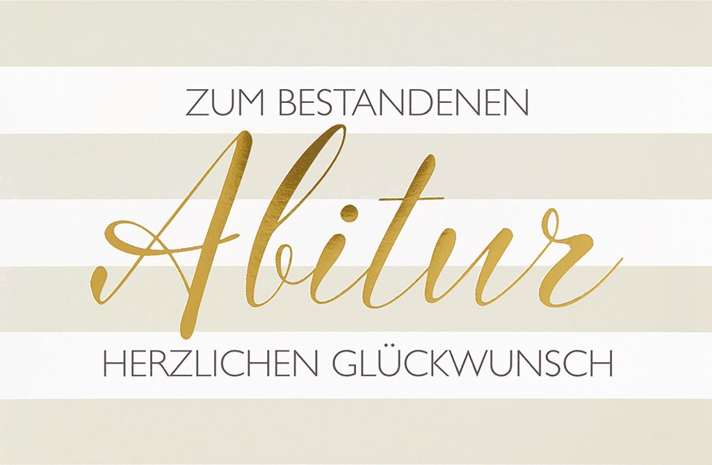 Abitur Glückwunschkarte im Format 115x17cm mit Umschlag