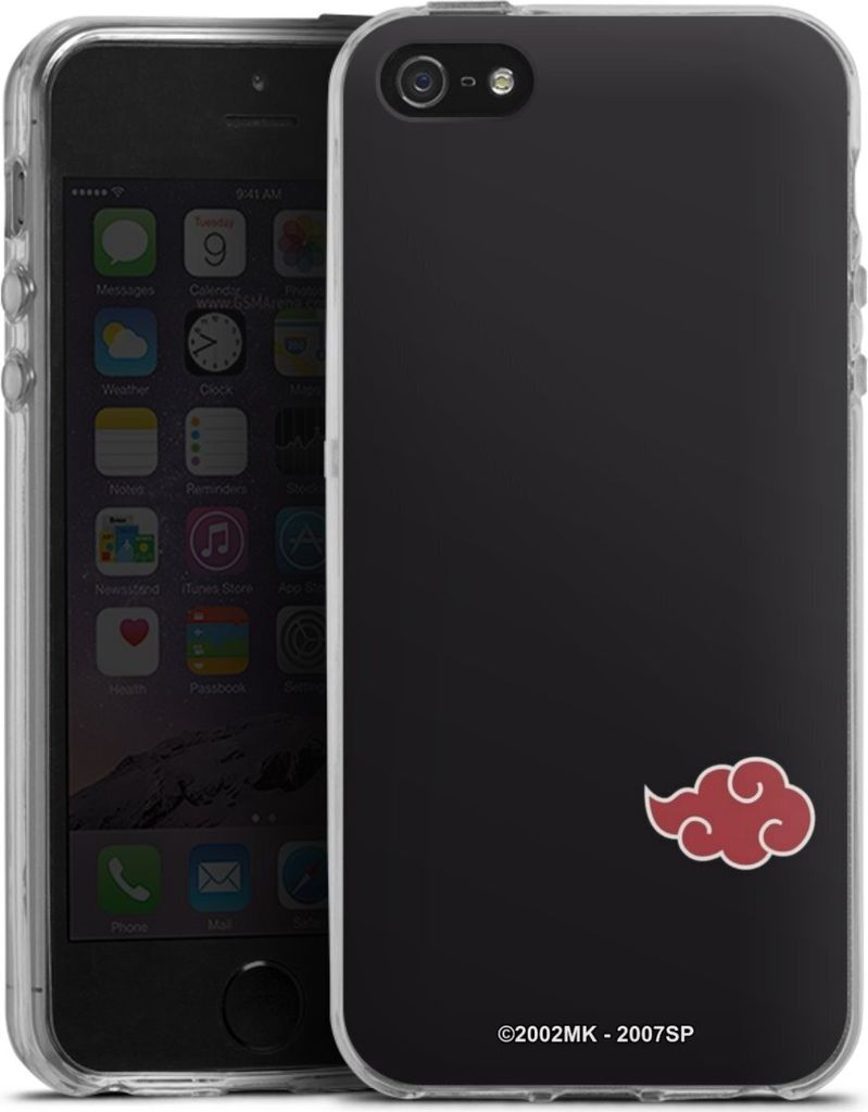 DeinDesign Handyhülle für Apple iPhone 5s Silikon Hülle Case Smartphone Schutzhülle Naruto Shippuden Offizielles Lizenzprodukt Akatsuki