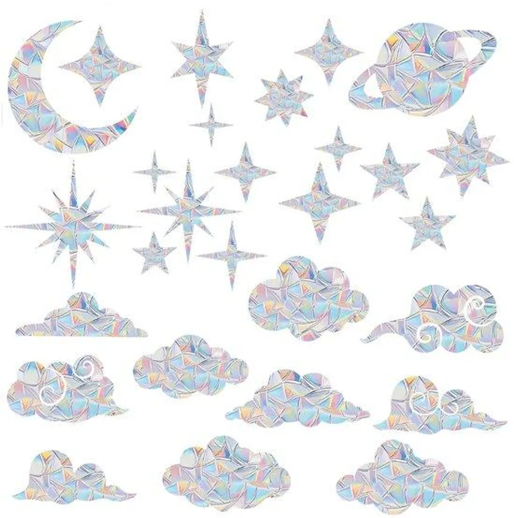 Stickers effet prisme arc-en-ciel, film occultant pour fenêtre, x28