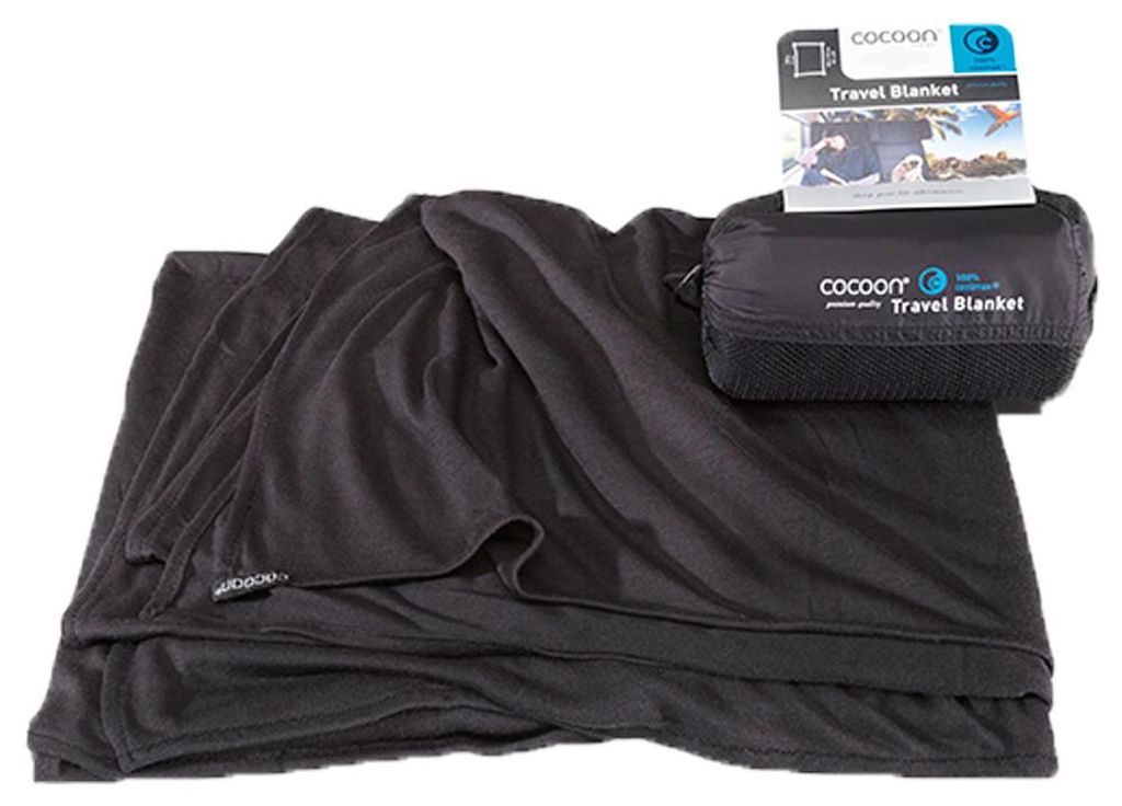 Cocoon Coolmax (Polyesterfasern) Travel Decke Schwarz 180 x Produktbild 