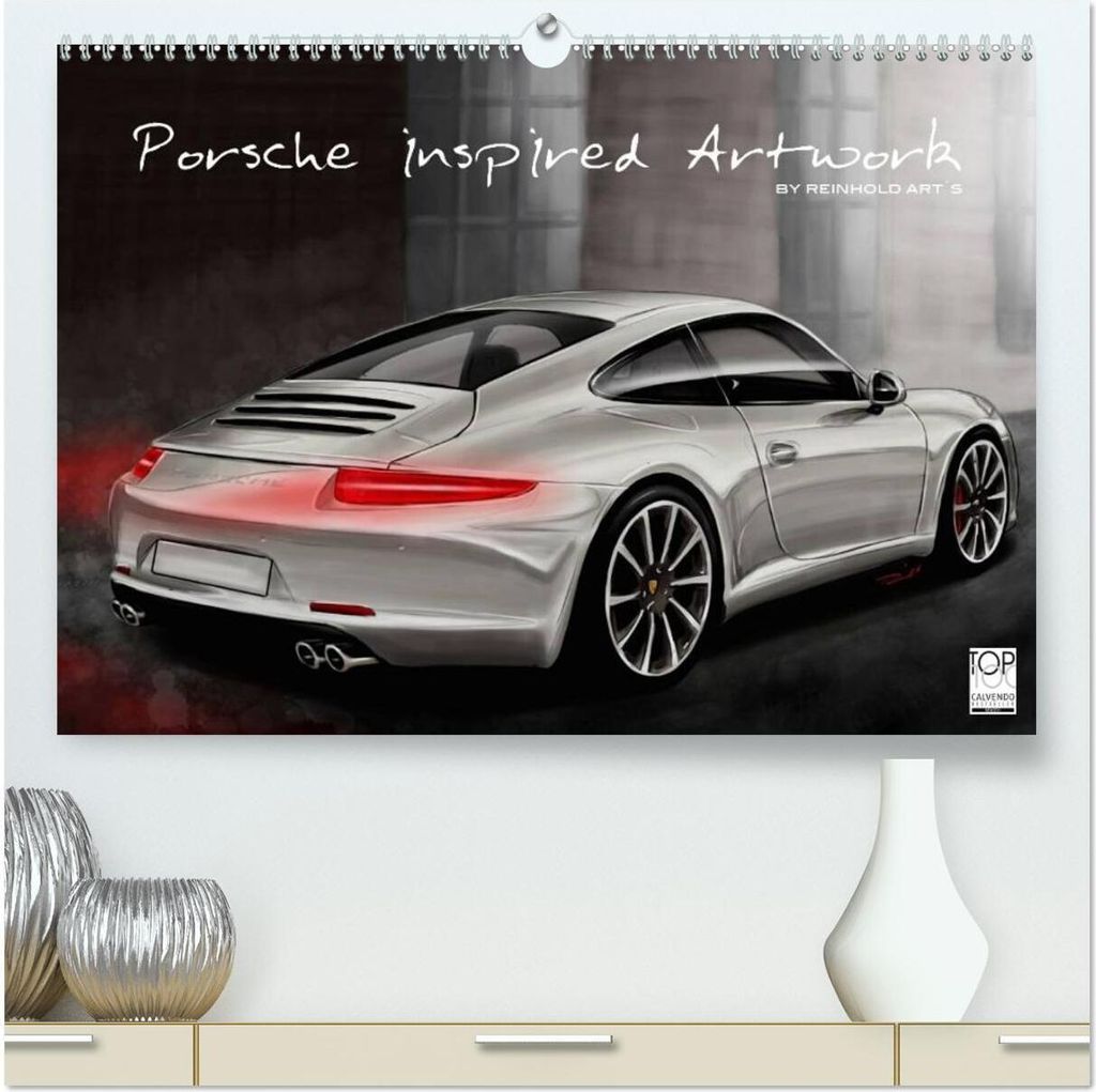 Porsche inspired Artwork by Reinhold Art ́s (hochwertiger Premium Wandkalender 2026 DIN A2 quer), Kunstdruck in Hochglanz