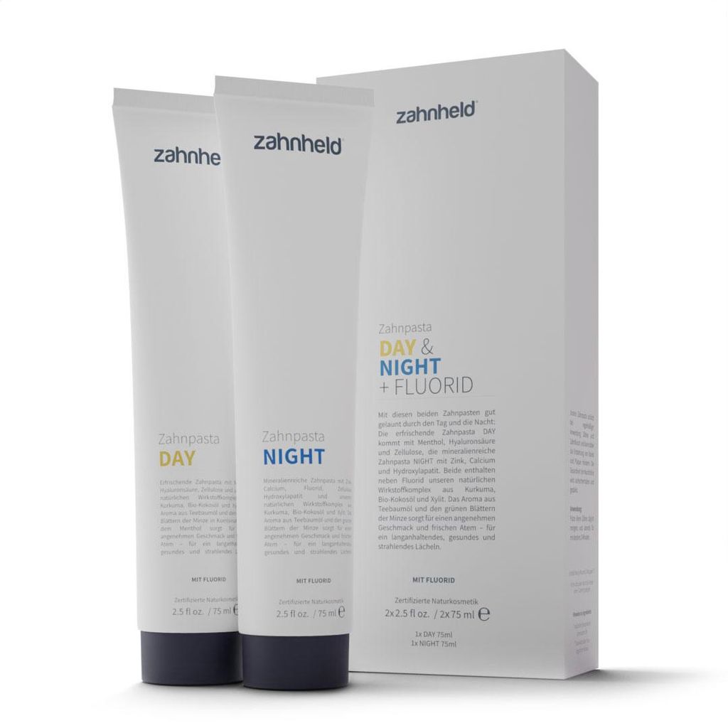 Zahnpasta Day&Night mit Fluorid (2x75ml Tube), Produktbild 