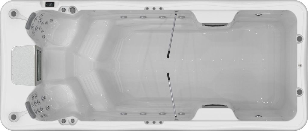 Wellis Amazonas W-Flow Life Swim Spa Außenwhirlpool inkl. Thermoabdeckung Sterling Silver