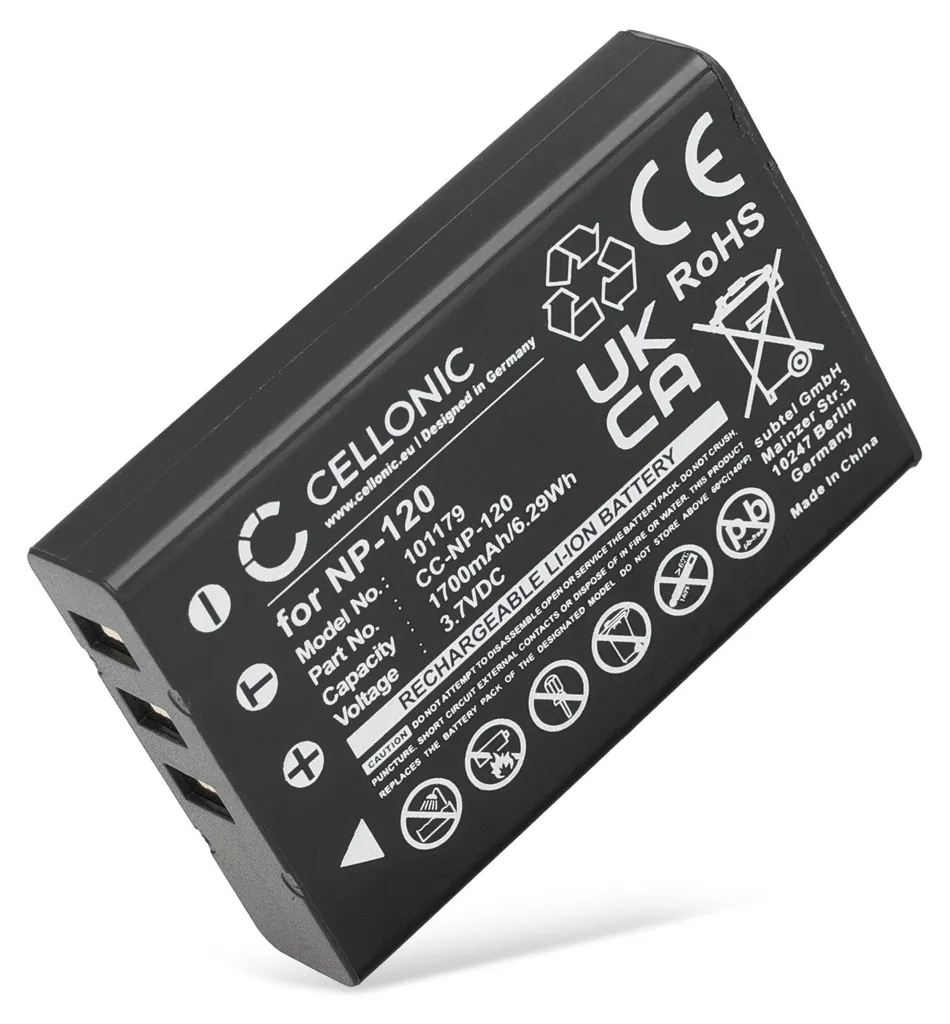 Batteria Alta Performance NP-120 compatibile Ordro HDV-V88 1700mAh