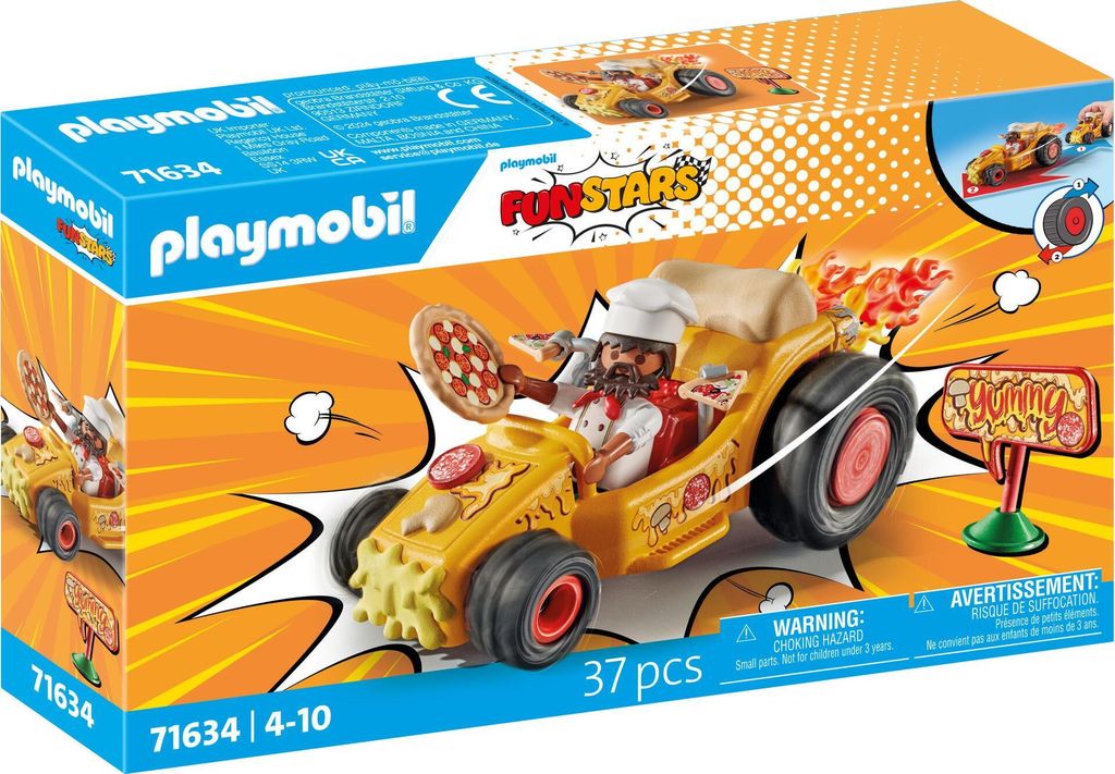 PLAYMOBIL Playmo Karts 71634: Razendsnelle Pizza Productafbeelding 