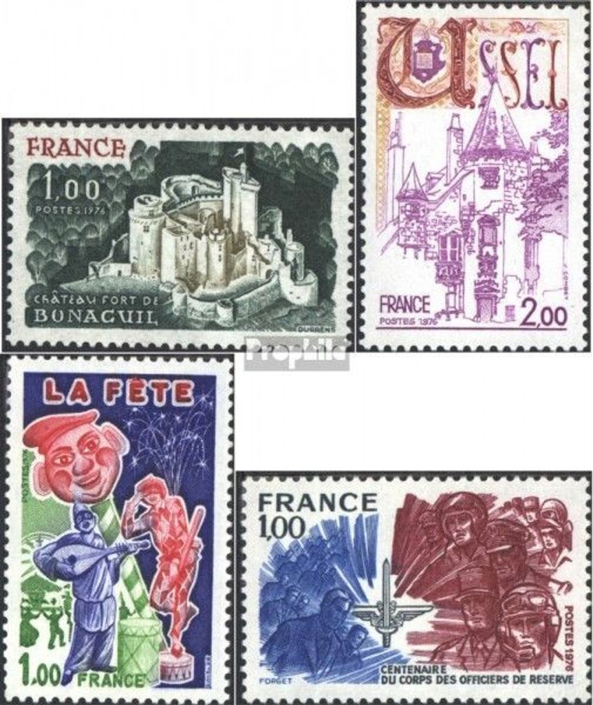 Briefmarken Frankreich 1976 Mi 1976-1977,1978,1979 (kompl.Ausg.) gestempelt Tourismus