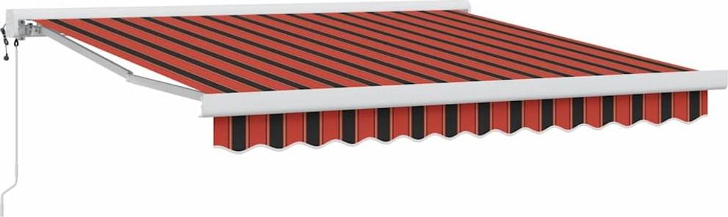 vidaXL Markise Orange und Braun 300 x 250 cm Polyester und Aluminium