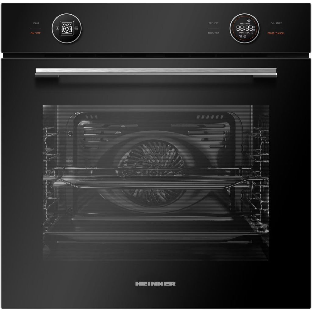 Heinner HBO‐M7210GCDRC‐GBK Einbau‐Backofen 72 L, Touch‐Display, Heißluft, Grill, ECO‐Modus, Schwarz