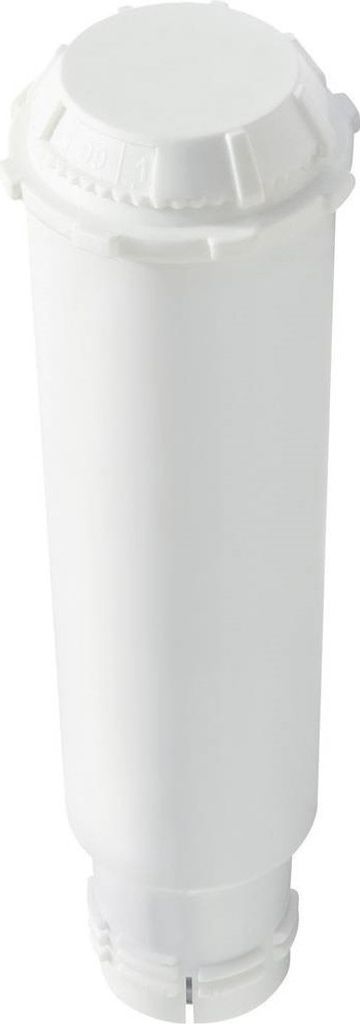 A white water filter cartridge on a white background.