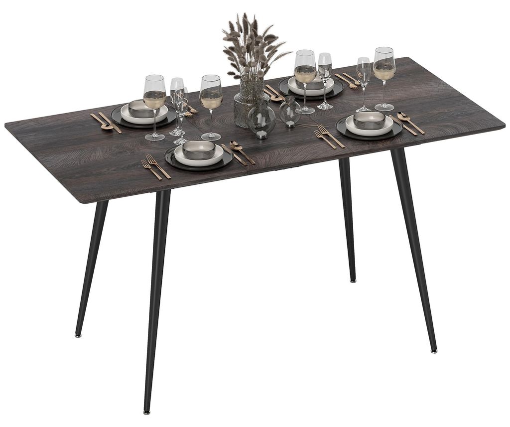 HOMCOM Stół jadalny 120/160 x 75 cm, rozkładany, stół Zdjęcie produktu 