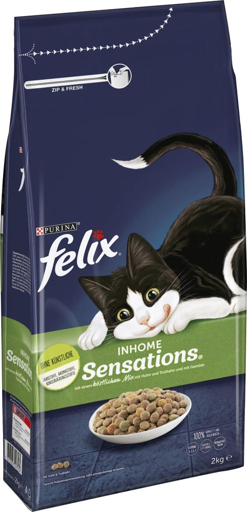 FELIX Inhome Sensations Katzenfutter trocken für Hauskatzen Produktbild 